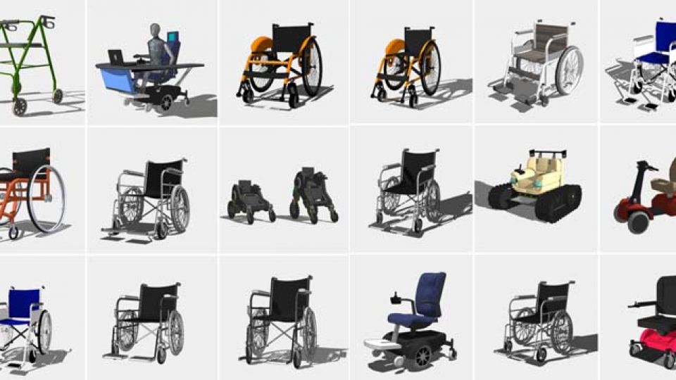26个轮椅SU模型
