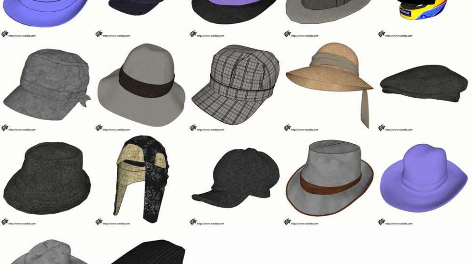 17个帽子SU模型