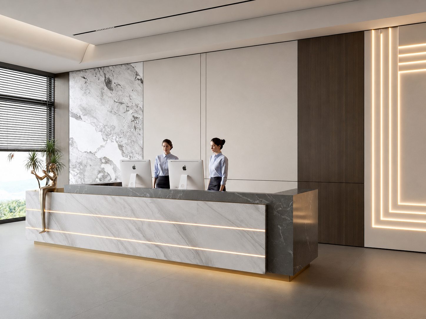 现代石材前台建筑设计公司