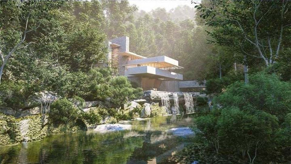 Lumion 流水别墅完整场景
