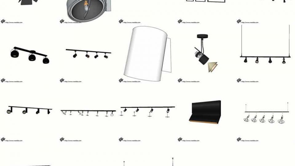 20个射灯SU模型