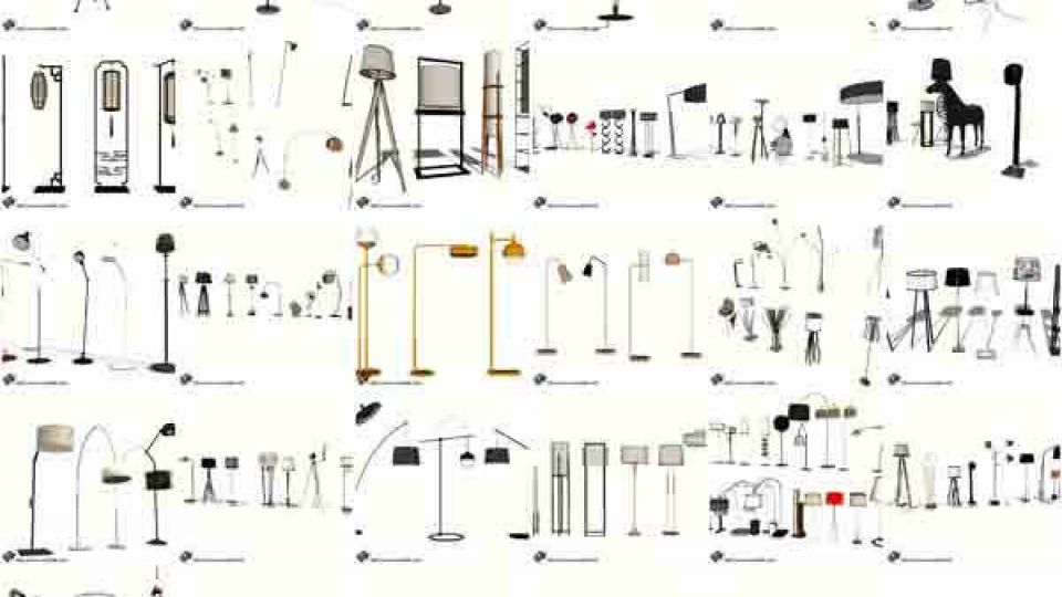 26套落地灯SU模型