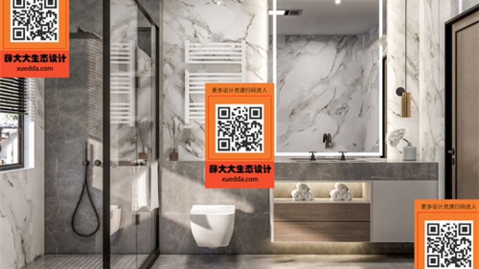 现代卫生间SU13